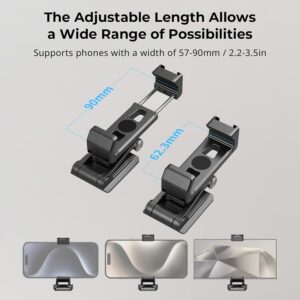 SmallRig Supporto per Treppiede per Telefono in Metallo con Adattatore a Sgancio Rapido, compatibile con DJI RS 3 mini Stabilizzatore e iPhone, ideale per riprese professionali.