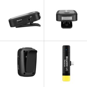 Saramonic EU-Blink500-B5 microfono Lavalier wireless compatto, perfetto per registrazioni audio di alta qualità con dispositivi Android