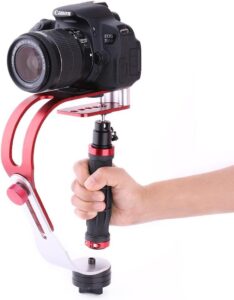 Stabilizzatore portatile Pro universale per action cam, costruzione in alluminio per video stabili e professionali.