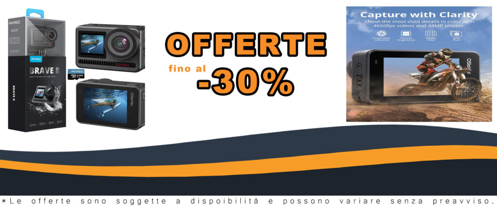 AKASO Brave 8 4K Action Cam con doppio touchscreen, stabilizzazione SuperSmooth e foto da 48MP