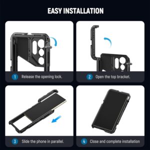 NEEWER S24 Ultra Phone Cage con adattatore filtro 67mm e backplate lente 17mm per video e foto professionali  