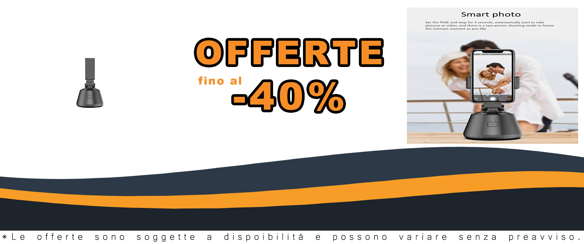 Lodokdre Smart Follower Gimbal con rotazione automatica e tracking oggetti per riprese stabili e professionali
