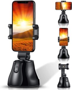 Smartphones Gimbal Stabilizzatore 360° con rotazione automatica e Face Tracking per video professionali