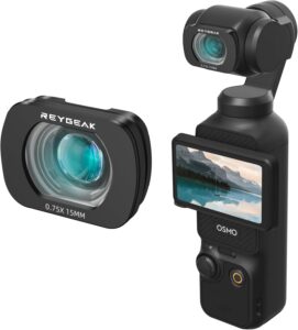 Obiettivo grandangolare REYGEAK per DJI Osmo Pocket 3, lente magnetica e compatibile