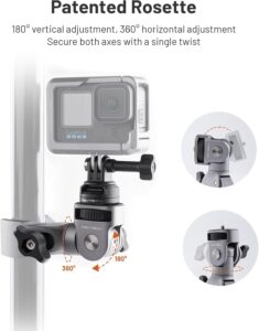 PGYTECH CapLock Superiore Morsetto in lega di alluminio, compatibile con Insta360, GoPro e Osmo Action