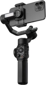 Zhiyun 089010 Smartphone Gimbal SMOOTH 5S con stabilizzazione a 3 assi, luce LED integrata e lunga durata della batteria