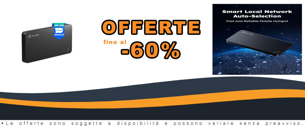 GlocalMe U3 Router Mobile WiFi 4G con batteria ricaricabile e connessione fino a 10 dispositivi