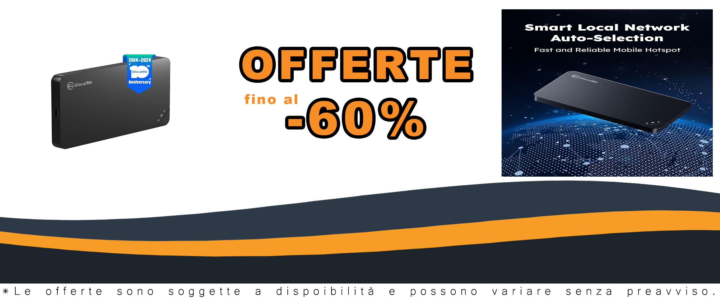 GlocalMe U3 Router Mobile WiFi 4G con batteria ricaricabile e connessione fino a 10 dispositivi  