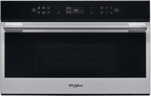 Whirlpool Microonde INOX con design elegante in acciaio inox, ideale per ogni cucina moderna.