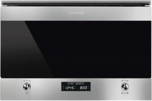 Forno a Microonde Smeg MP322X1, elegante e potente con 850 W, perfetto per la tua cucina.