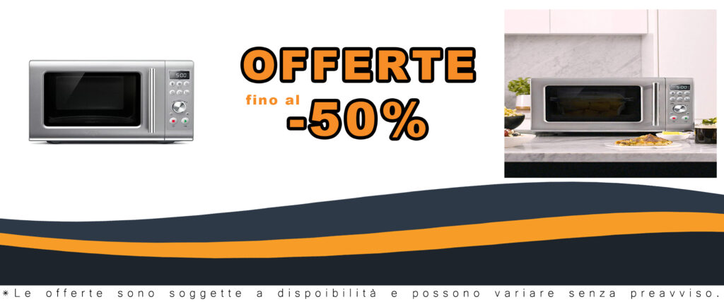 Sage The Compact Wave Soft Close in argento, microonde compatto con design elegante e funzionale.