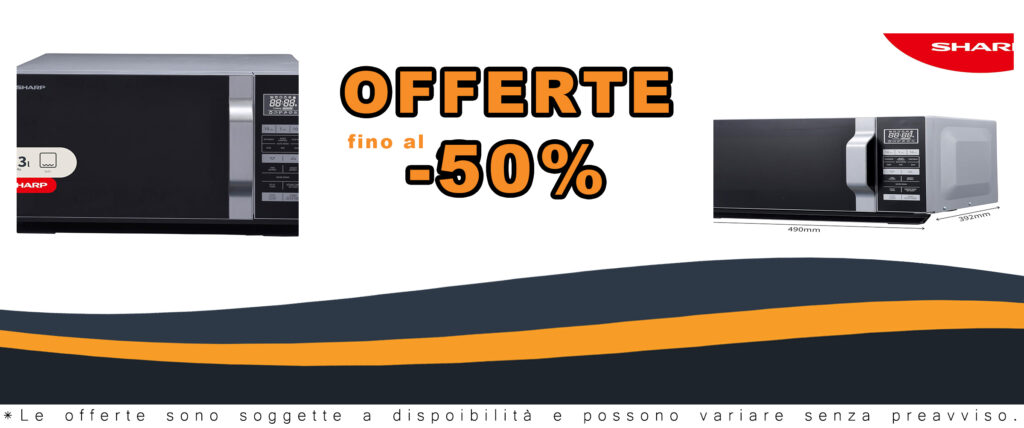 Forno a microonde Sharp da 23 litri, elegante colore argento, 900W di potenza per una cottura rapida ed efficiente