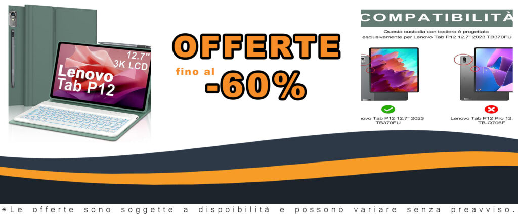 Tastiera magnetica retroilluminata per Lenovo Tab P12, ideale per un uso comodo e pratico, disponibile in verde scuro.