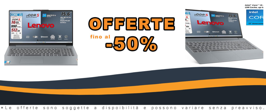Lenovo PC portatile con processore i5 13420H, display IPS FHD e SSD da 512 GB