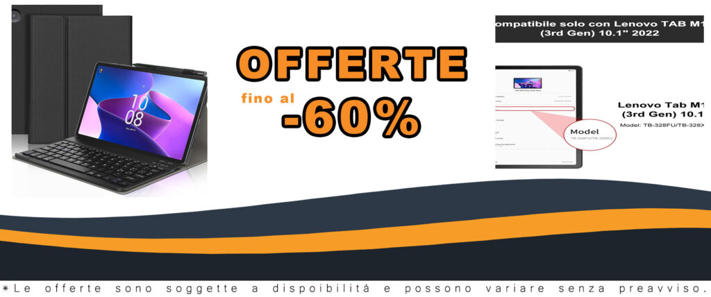 Custodia con tastiera SENGBIRCH per Lenovo Tab M10, wireless, staccabile e leggera, con supporto Auto Wake/Sleep