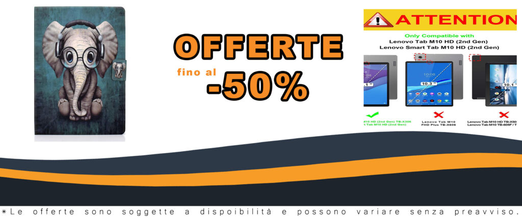 Bspring Custodia in pelle PU per Lenovo Tab M10 HD 2020 con portatessere e piedistallo, design Elefante