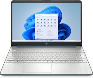 HP Laptop 15s-fq5010sl con display FHD, Intel Core i5 e 16GB di RAM, ideale per prestazioni elevate e multitasking.
