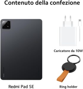 Xiaomi Redmi Pad SE, tablet con display 11" FHD+, batteria 8000 mAh, 4GB RAM, 128GB, nero