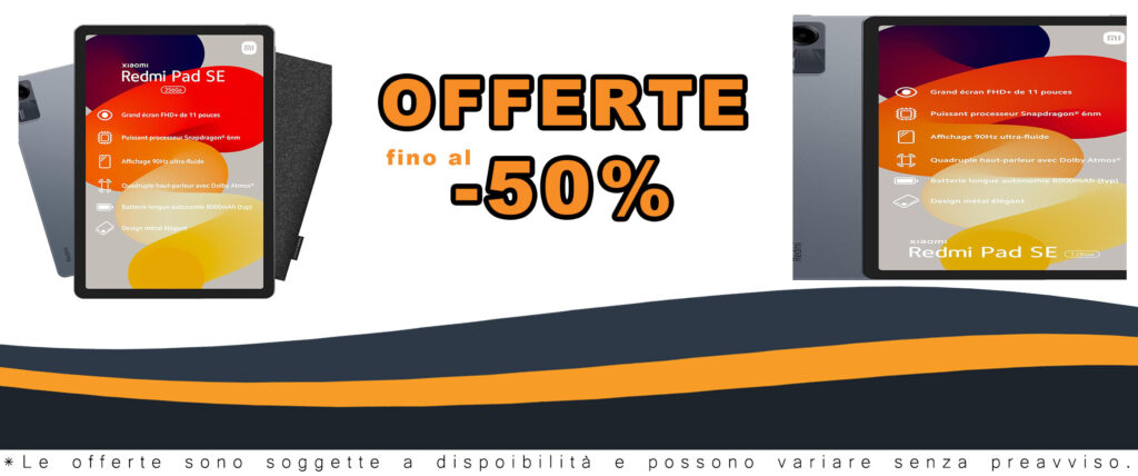 Xiaomi Tablet Pad SE 8 256 GB con schermo 11", batteria 8000 mAh e fotocamera da 8 MP in grigio, con custodia in feltro e caricatore rapido incluso.