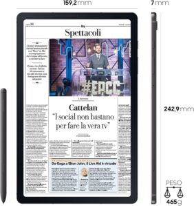 Samsung Galaxy Tab S6 Lite + S Pen, tablet con display da 10.4 pollici, S Pen inclusa e batteria da 7040 mAh  