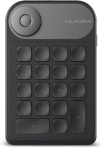 HUION Keydial Mini K20, tastiera remota Bluetooth 5.0 per display da disegno e tavoletta grafica, ideale per PC, laptop e Mac