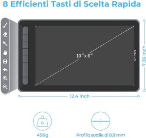 XP-PEN Deco L Tavoletta grafica 10"x 6" con X3 Elite Stylus, ideale per artisti e designer