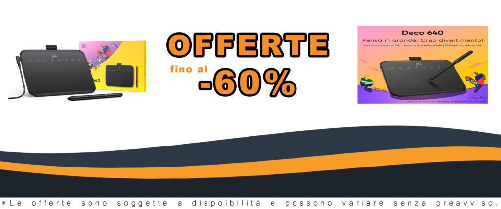 Tavoletta grafica XPPen Deco 640 con penna senza batteria e 16384 livelli di pressione, ideale per artisti digitali.