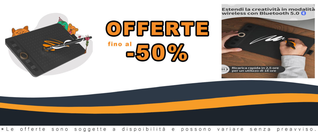Immagine della tavoletta grafica GAOMON WH851 wireless con penna digitale AP519 e tasti programmabili