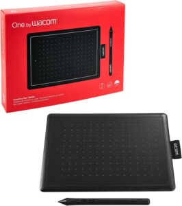 Wacom One by Wacom Small Tavoletta Grafica Con Penna, Nero, ideale per disegno e grafica digitale, compatibile con PC, Mac e Android.