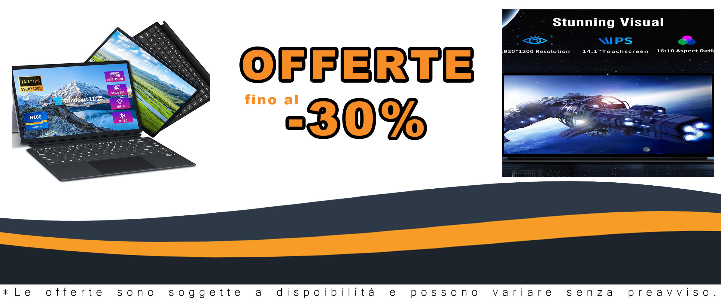 Wexultor PC Portatile 2 in 1, 14.1 Pollici, Display Touch Screen, Notebook con Windows 11, Processore Alder Lake-N100