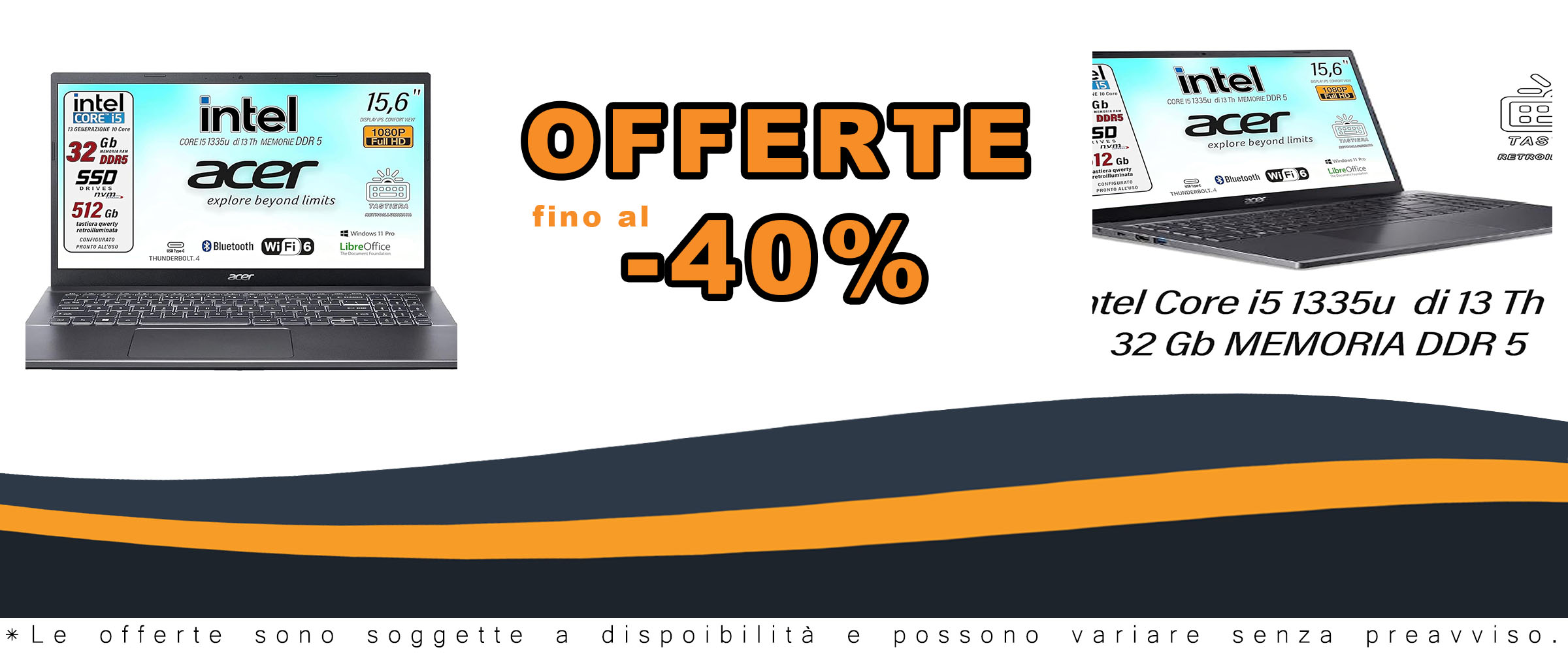 Acer PC Portatile con processore Intel Core i5, display FHD, e tastiera retroilluminata, perfetto per lavoro e intrattenimento.