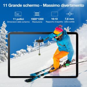 DOOGEE T30S Tablet 11 Pollici 2024 con 16GB RAM e 256GB ROM, ideale per gaming e produttività  
