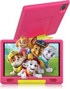 Wqplo Tablet per bambini da 10 pollici, colore rosa, con display HD IPS, controllo parentale, e batteria da 5000mAh