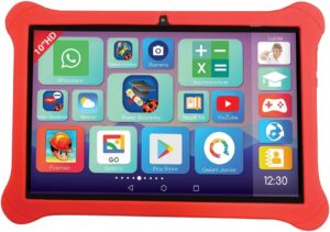 Lexibook Lexipad® 10'', tablet educazionale con Android, rosso e bianco, ideale per bambini e famiglie.