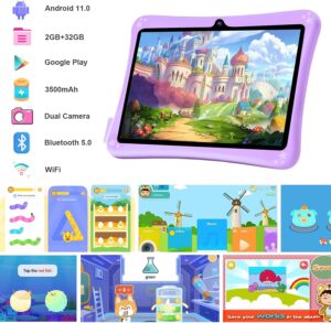 WeTapper Tablet Bambini 7'' con custodia resistente e controllo parentale  