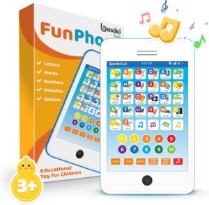 Boxiki kids Tablet Phone per bambini con giochi educativi interattivi, perfetto per l'apprendimento di numeri, lettere e melodie