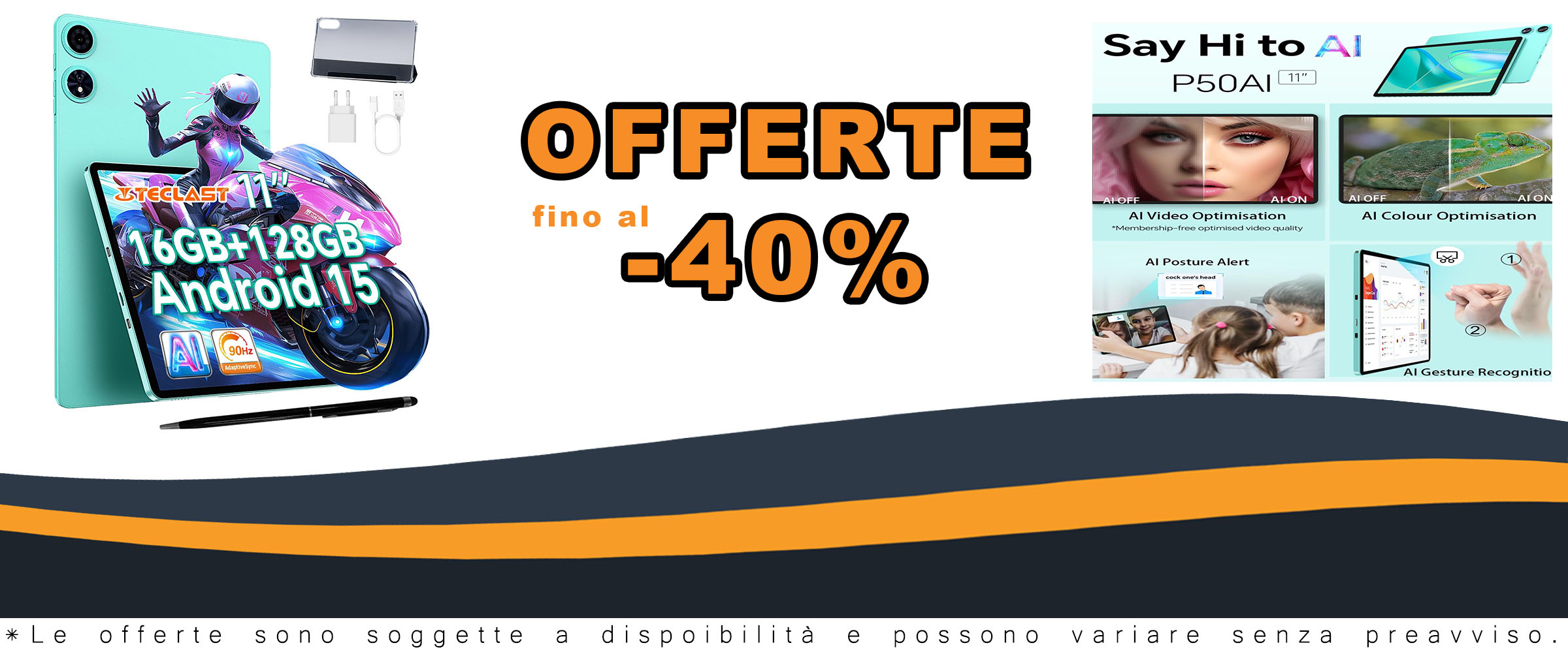 TECLAST P50Ai Tablets 11 Pollici con schermo Full HD e accessori inclusi  