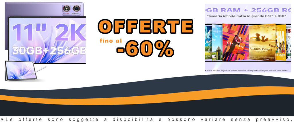 OUKITEL OT8 Tablet 11 Pollici 2K con schermo 2K e Android 13, ideale per gaming, studio e lavoro