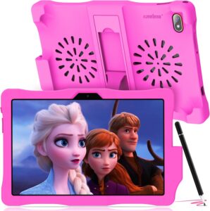 Tablet per bambini Kinstone Android 12 con custodia protettiva e penna, ideale per apprendimento e intrattenimento  