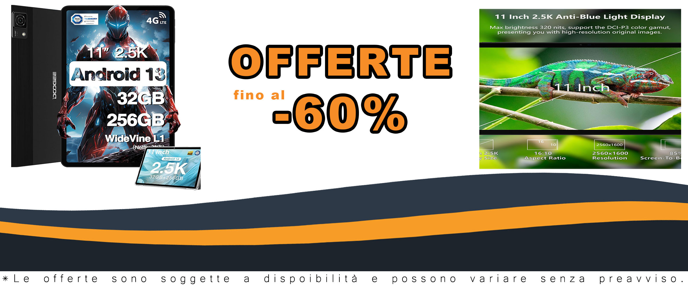 DOOGEE T30 Ultra Tablet 11 Pollici in Offerta con Dual SIM e Batteria 8580mAh  