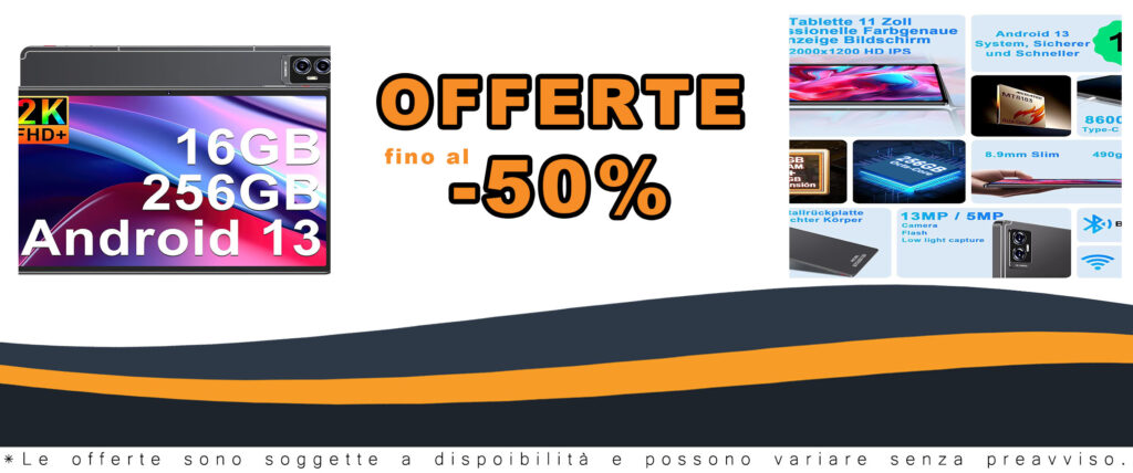 FACETEL Tablet 11 Pollici Android 13 con display 2K e connettività 5G, perfetto per lavoro e intrattenimento