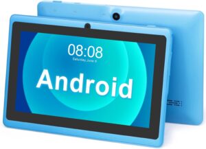 TopLuck Tablet 7 Pollici Android in azzurro, con doppia fotocamera, WiFi e Bluetooth