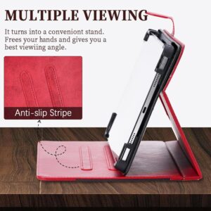 Custodia per Pixpeak P7 Tablet Cover rossa in pelle PU con rotazione a 360 gradi e supporto multi-viewing
