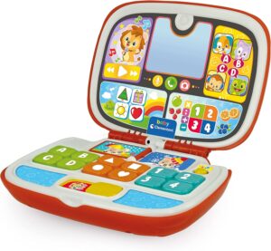 Clementoni Laptop Amici Animali, gioco educativo per bambini, con attività interattive per imparare numeri, lettere e suoni degli animali