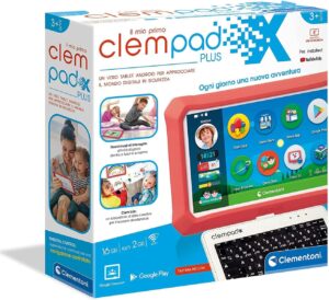 Clementoni My First Clempad 8'' Plus, tablet per bambini, 8 pollici, Android 9, tastiera inclusa