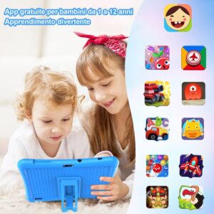 Semeakoko Tablet Bambini 10 Pollici Android 13 con Display HD e Batteria Lunga Durata