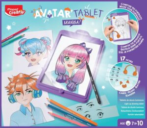 Maped Creativ Avatar'Tablet Manga, tavoletta luminosa ideale per disegnare ritratti in stile Manga