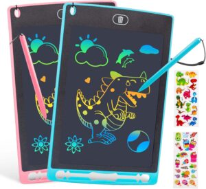 Tavoletta grafica LCD YOUANG 10 Pollici, ideale per bambini dai 2 ai 7 anni, con superficie cancellabile per disegnare e scrivere.