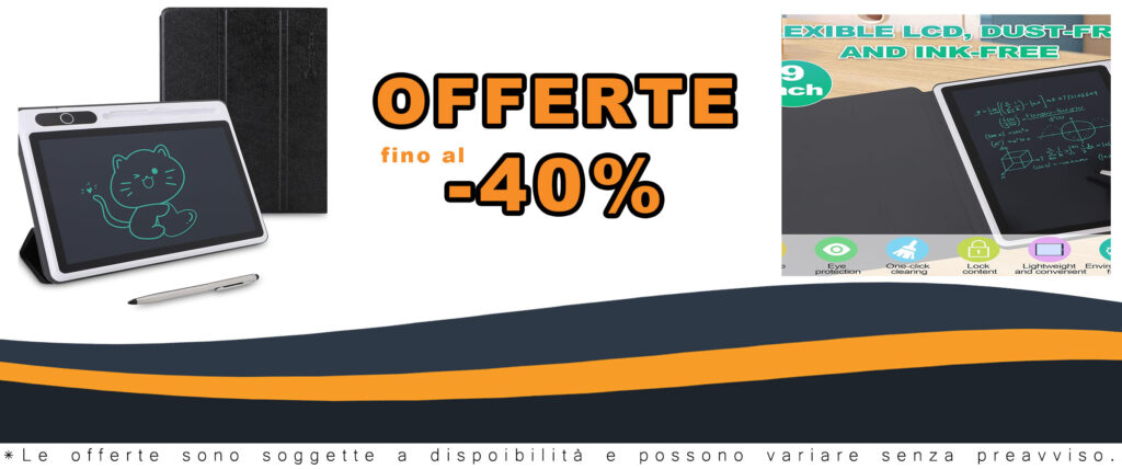 Blocco Note Elettronico LCD 9 Pollici con custodia, ideale per appunti e disegni