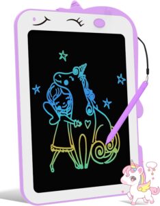 Tavoletta Grafica Bambini Unicorno Bambina Regalo - Lavagnetta Cancellabile e Tablet Disegno Luminoso per Giochi Educativi  